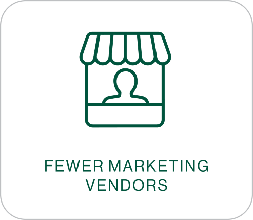 Fewer Marketing Vendors